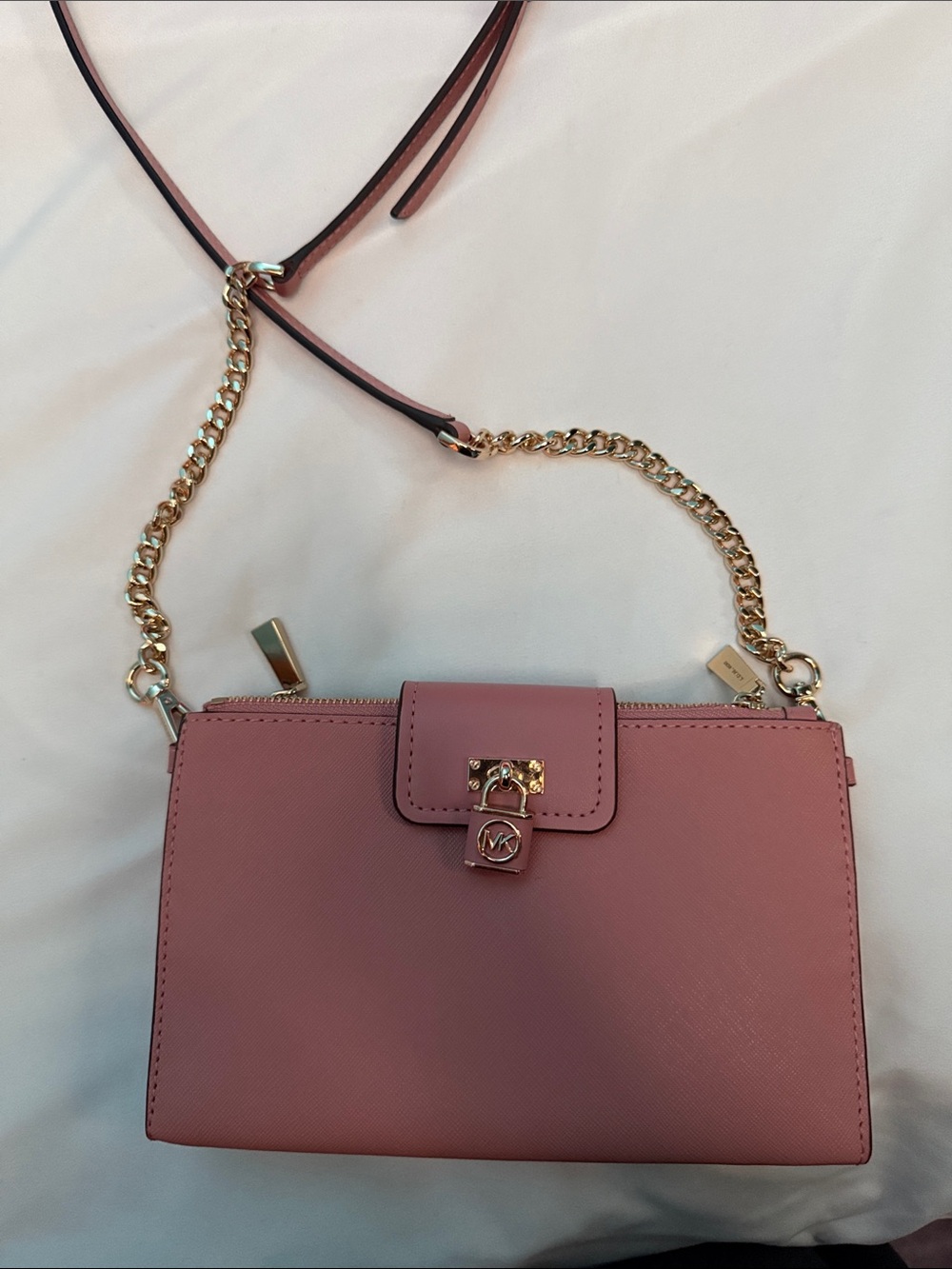 MICHAEL Michael Kors Dusty Rose Crossbody with Gold Chain - Picture 3 of 4